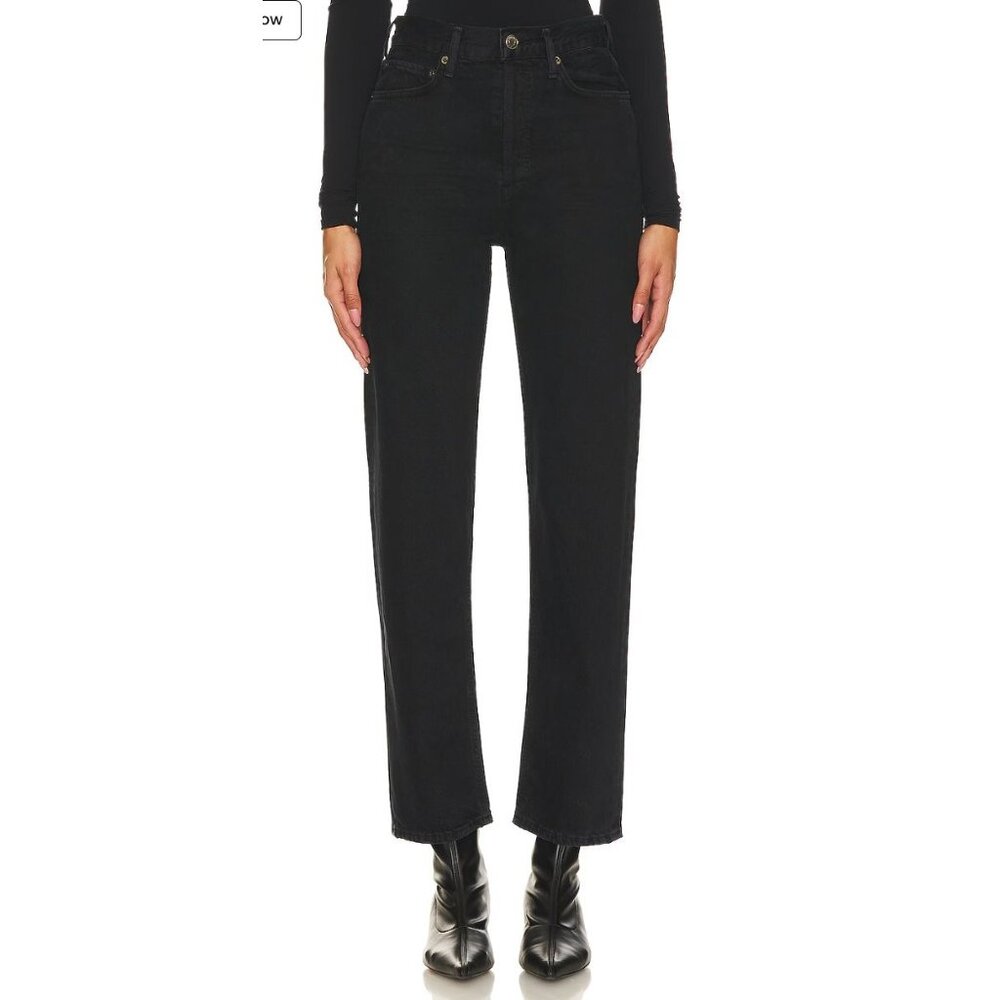 Agolde 90s Pinch Waist High Rise Straight Black Jeans-sz 26